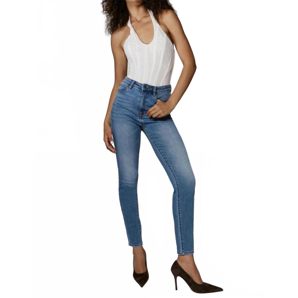 NEW BARDOT khloe hi jeans in dark denim